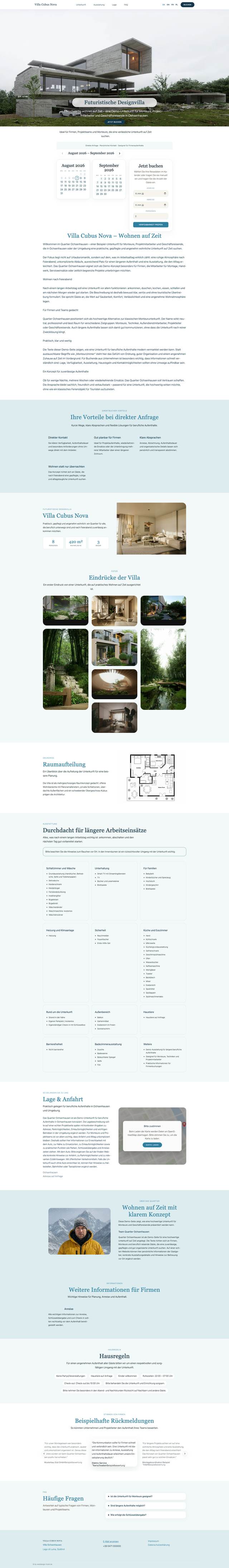 Template Modern Stay – Website-Vorschau